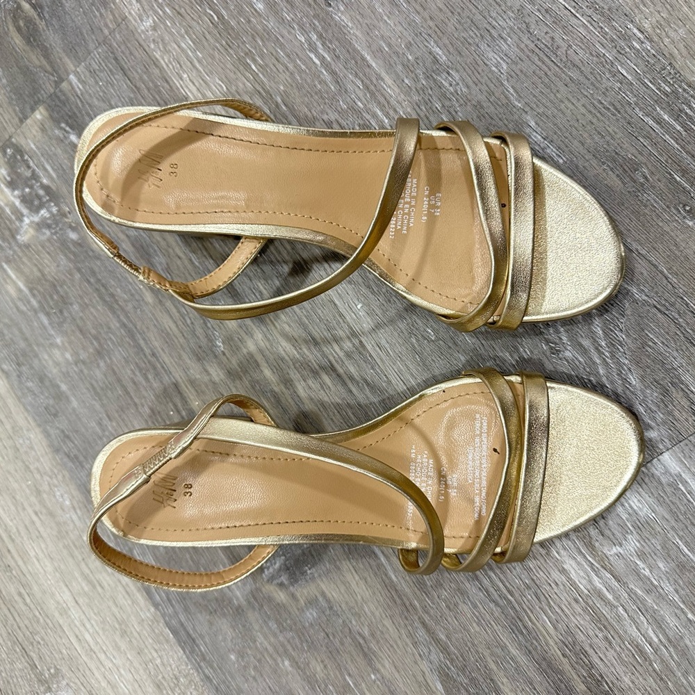 H&M Gold Strappy Sandals